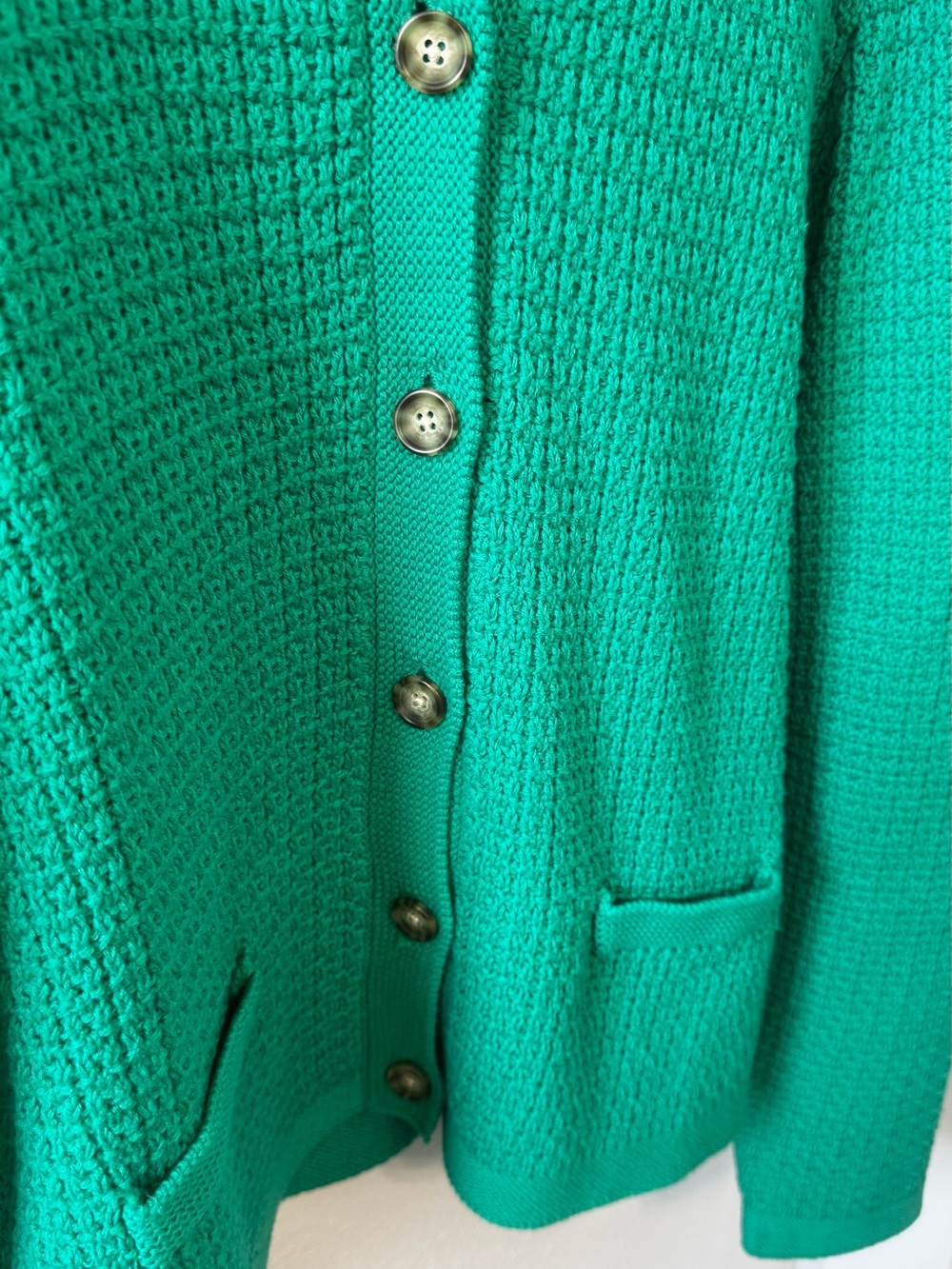 J. Crew Factory Kelly Green Sweater Cardigan Size XL - Picture 6 of 9